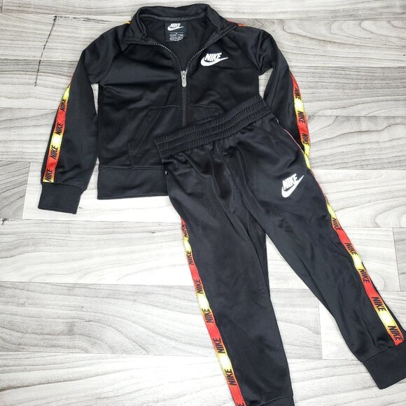 Nike Baby Boys Logo Taping Full Zip Jacket & Jogger Pant Tricot 2 Piece Set 2T - Picture 1 of 7